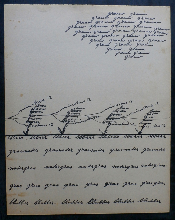 Kor Bekker - stifttekening: graswater - 1974 kopen? Bied vanaf 45!