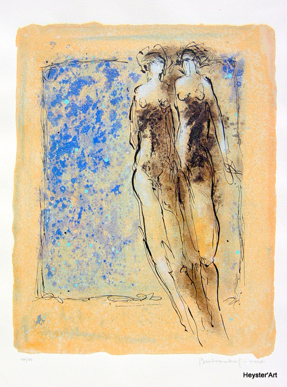 Twee dames - zeefdruk - nr 100/150 verkocht voor € 69!