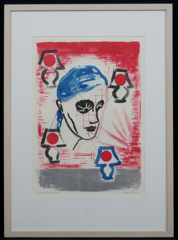 Jan de Bruin: Litho, Verlichte man - Ingelijst kopen? Bied vanaf 1!