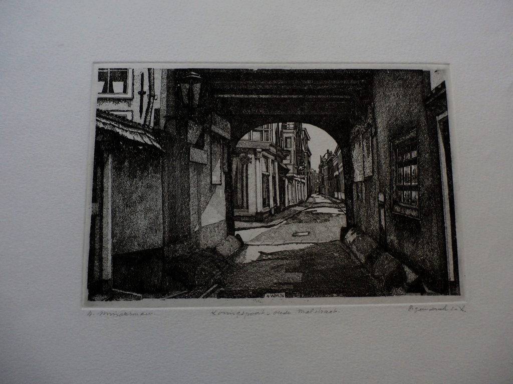 Willem Minderman - ets: Koningspoort - 1976 verkocht voor € 50!
