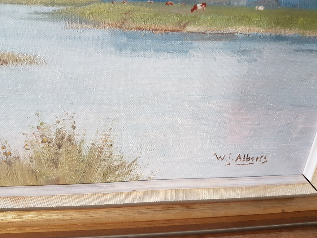 WJ Alberts 1912-1990  Hollands landschap kopen? Bied vanaf 500!