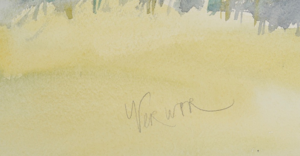 Onbekend gesigneerd: Aquarel, Zonder titel kopen? Bied vanaf 1!