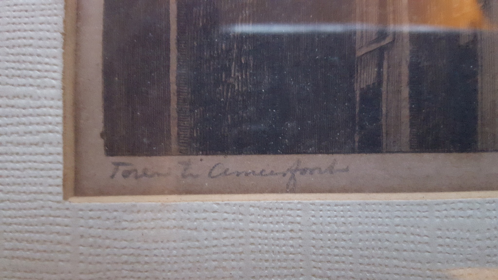 Dirk Harting - ets, toren Amersfoort, handgesigneerd kopen? Bied vanaf 59!