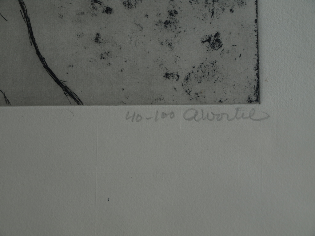 Ans Wortel : Ets , We gaan - gesigneerd & ingelijst – 1973 kopen? Bied vanaf 40!