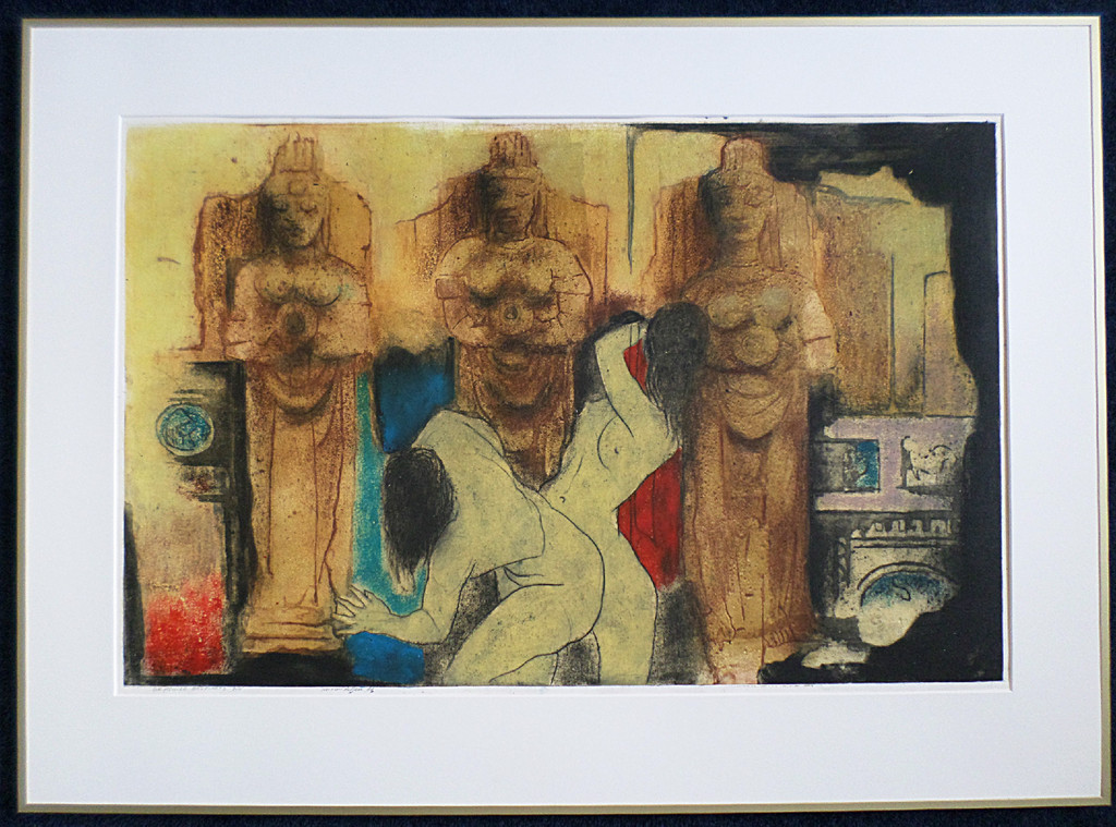 Ru van Rossem – De Heilige Badplaats, ets/aquatint met reliëf (ingelijst, groot) kopen? Bied vanaf 250!