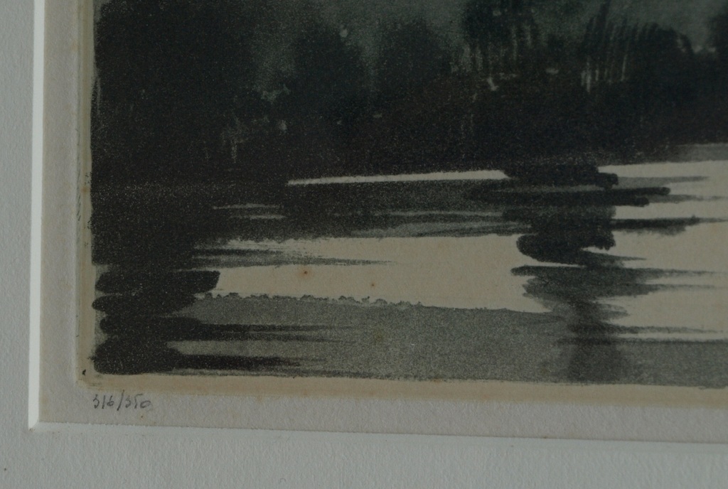 Roger Hebbellinck : Kleurenets – Watergezicht – gesigneerd & ingelijst – ca 1965 kopen? Bied vanaf 1!