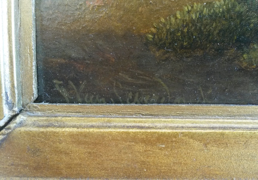Franz van Severdonck, Schapen en kippen in weids landschap, olieverf op paneel kopen? Bied vanaf 595!
