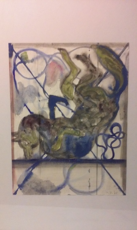 Aquarel op papier valend paard 93 in een mooie lijst  kopen? Bied vanaf 1!