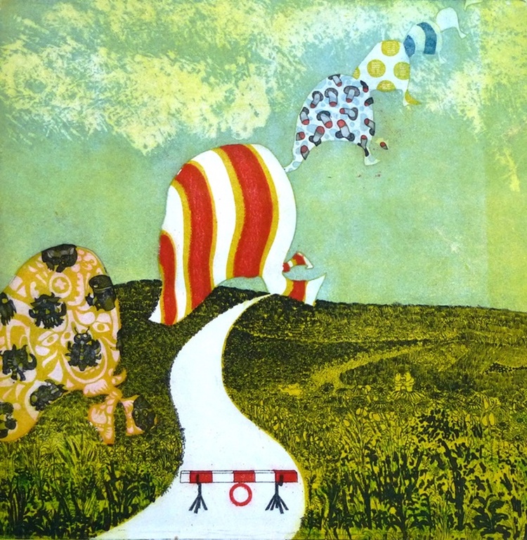 Michel van Overbeeke, kleurenets, 1974, handgesigneerd en genummerd verkocht voor € 150!