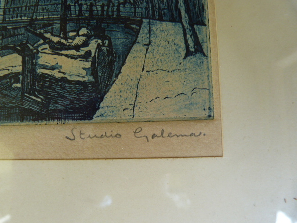 Groenburgwal  -  ets  -  Arjen Galema. kopen? Bied vanaf 30!