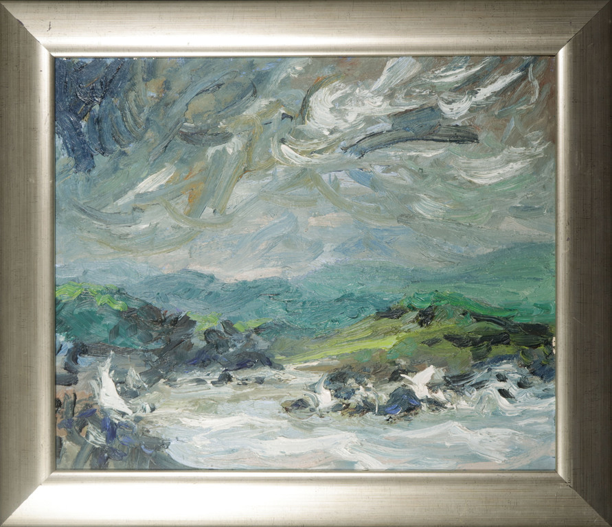 Henk Heideveld: Olieverf op paneel, Iers landschap - Ingelijst kopen? Bied vanaf 100!