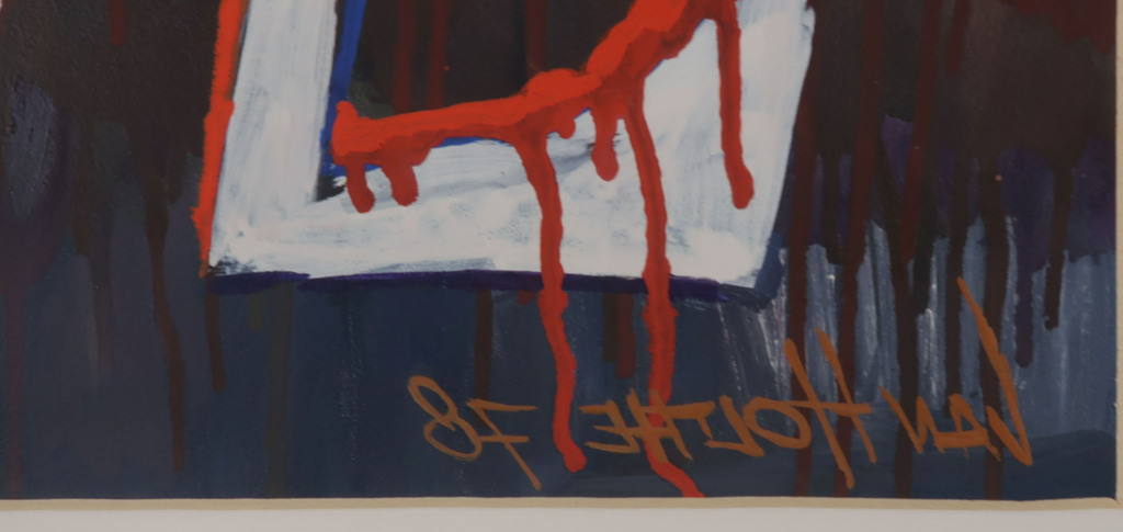 Jan van Holthe: Acryl op papier, Merde 18 kopen? Bied vanaf 1!