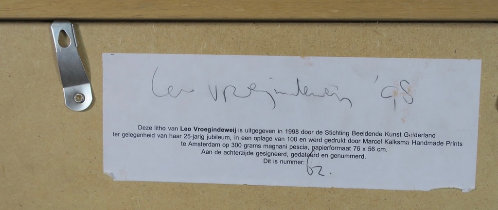 Leo Vroegindeweij: Zeefdruk, Z.T. - Ingelijst kopen? Bied vanaf 1!