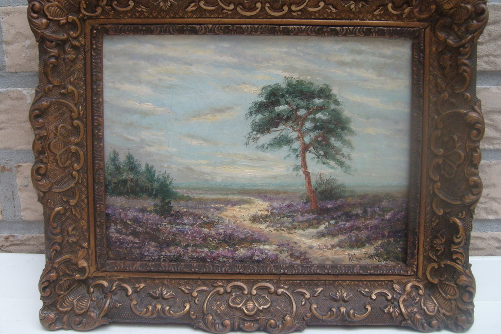 A.A. M. Rogmans, heide landschap, olieverf op linnen. kopen? Bied vanaf 75!