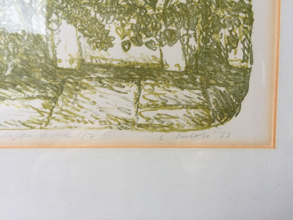 Carst (Ernst) Lulofs - Zinklitho eigen druk 1/7 (39 x 39 cm) 1974 - Daktuin kopen? Bied vanaf 1!