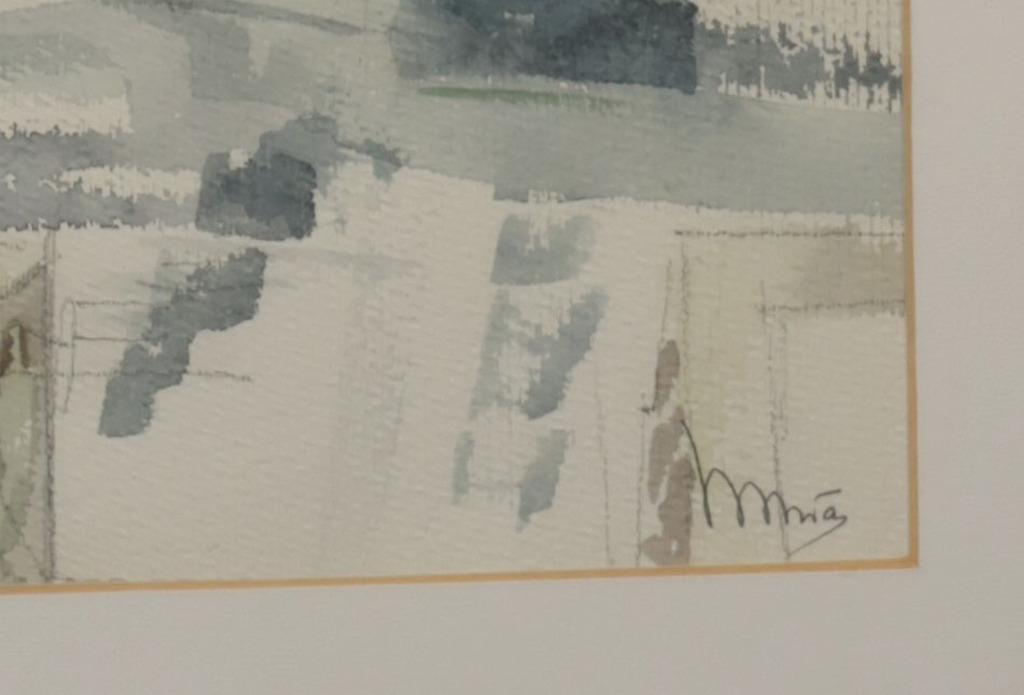 Wim Tax: Aquarel, Folignac - Ingelijst kopen? Bied vanaf 20!