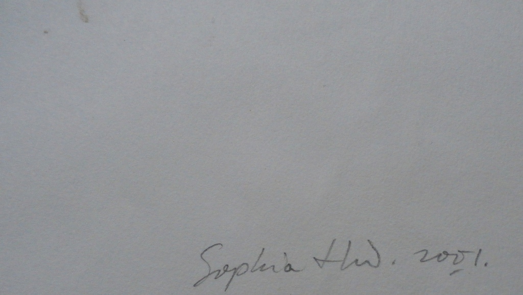 Onbekende kunstenaar - Sophia ....- tekening: in spiegelbeeld kopen? Bied vanaf 1!