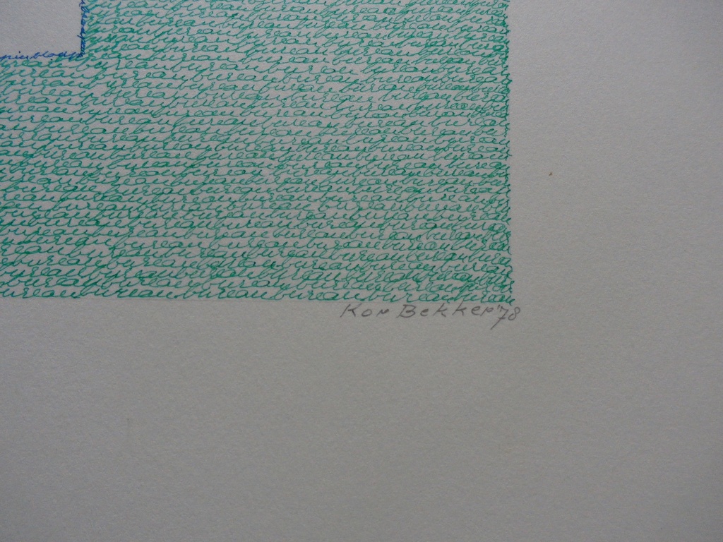 Kor Bekker - pentekening: bureau - 1978 kopen? Bied vanaf 45!