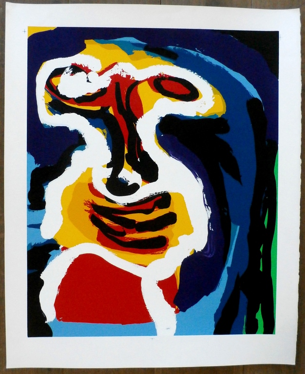 Karel Appel - zeefdruk: Head against blue sky - 1977 kopen? Bied vanaf 300!