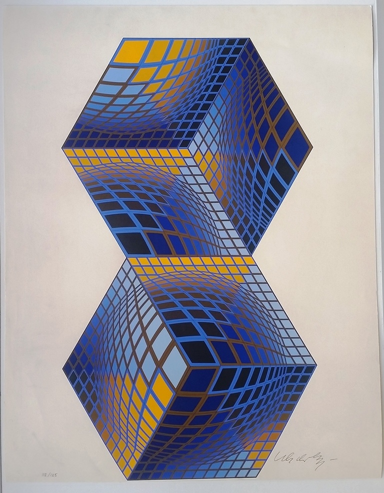 Victor Vasarely-Zeefdruk-Editie 112/125 kopen? Bied vanaf 1!