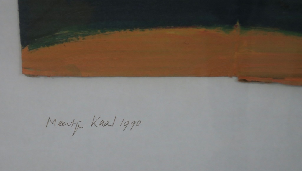 Meertje Kaal: Acryl op papier, ... Met vriend - Ingelijst (Groot) kopen? Bied vanaf 1!