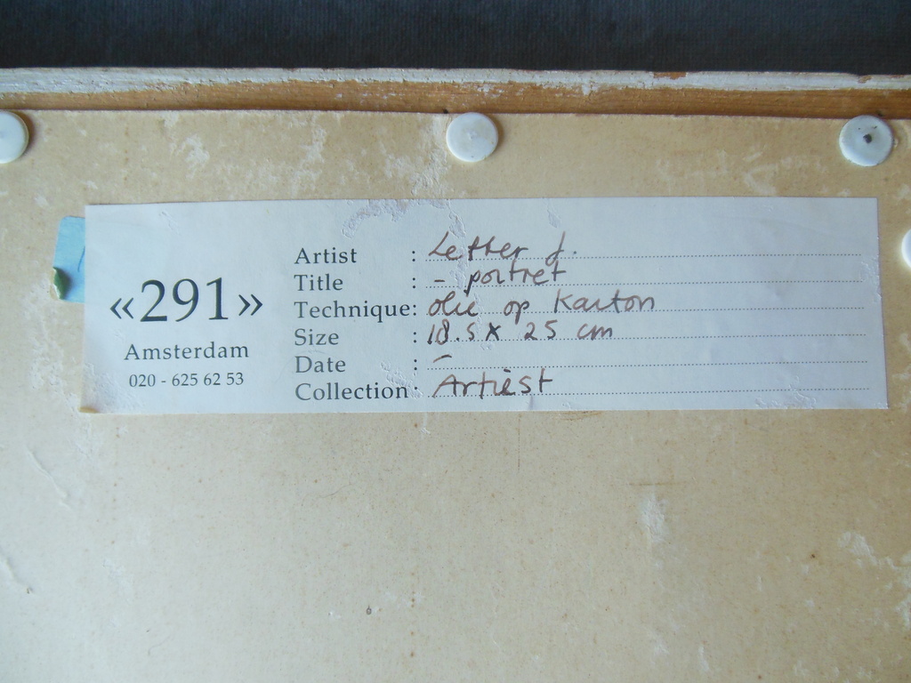 Jan Marinus Letter - Jan Marinus Letter 1914-1989, olieverf, Portret kopen? Bied vanaf 75!