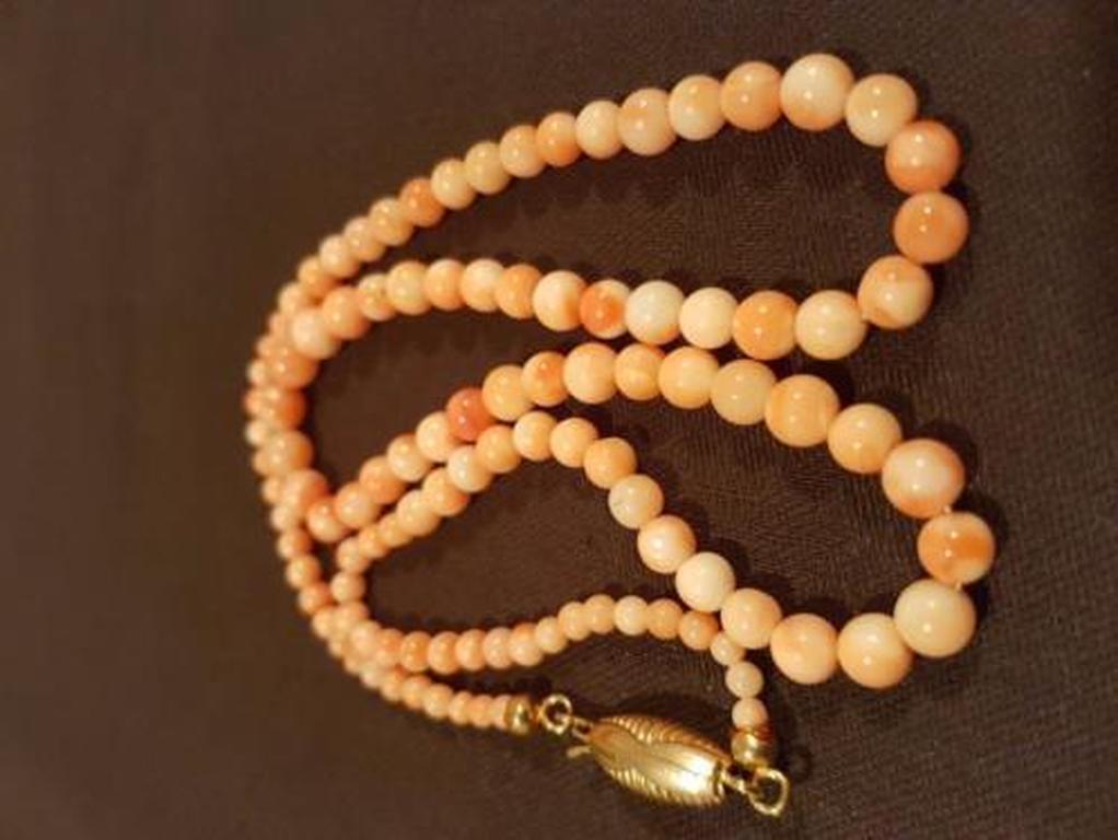 Ketting 1960 Mediterranean koraalroze (Corallo rosa di Sciacca) Sicilia-Italia kopen? Bied vanaf 35!