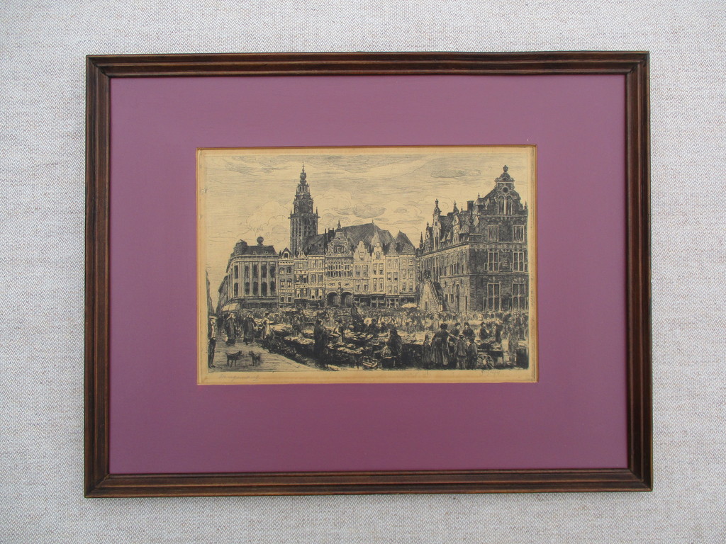 Waalko J. Dingemans sr.: ets, Grote markt Nijmegen kopen? Bied vanaf 55!