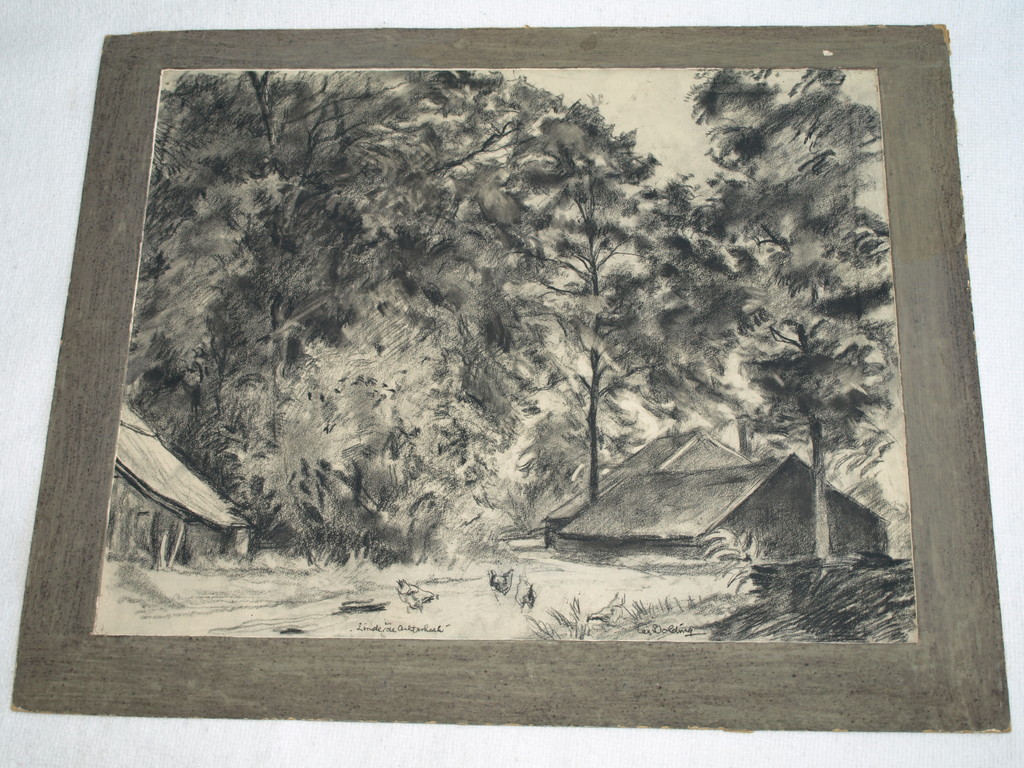 CEES BOLDING (1897-1979) – Tekening – Linde in de Achterhoek –Gesigneerd–ca 1950 kopen? Bied vanaf 25!