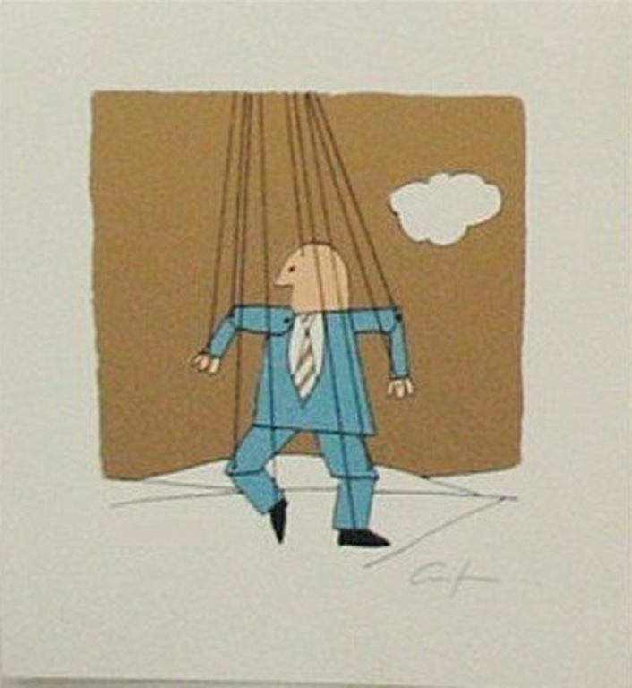 Harry Araten: Lithografie, Man at work II kopen? Bied vanaf 12!