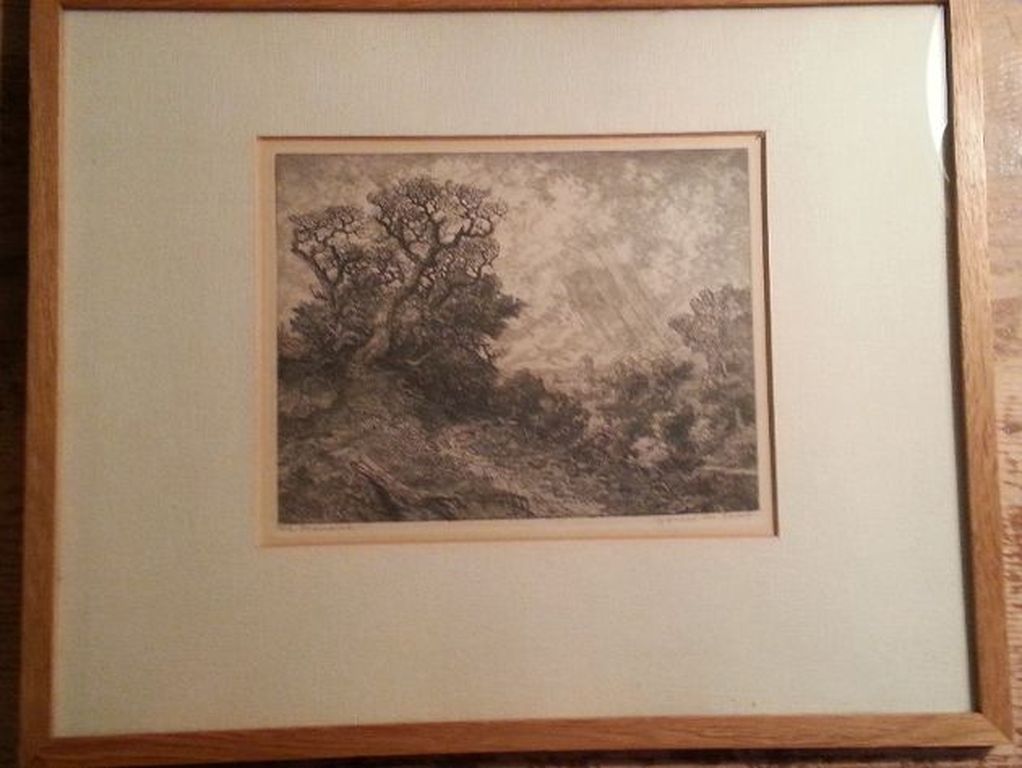 Germ de Jong - Bergense School - 2 x Ets - De Heuvel en het Park  kopen? Bied vanaf 70!