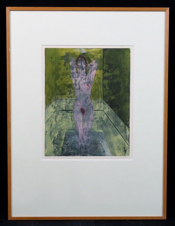 Mark Visione: Ets, Cold shower - Ingelijst verkocht voor € 40!