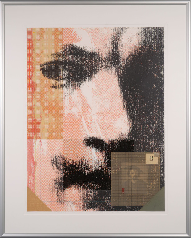 Harald Vlugt: Zeefdruk en Collage, Summer - Ingelijst verkocht voor € 40!