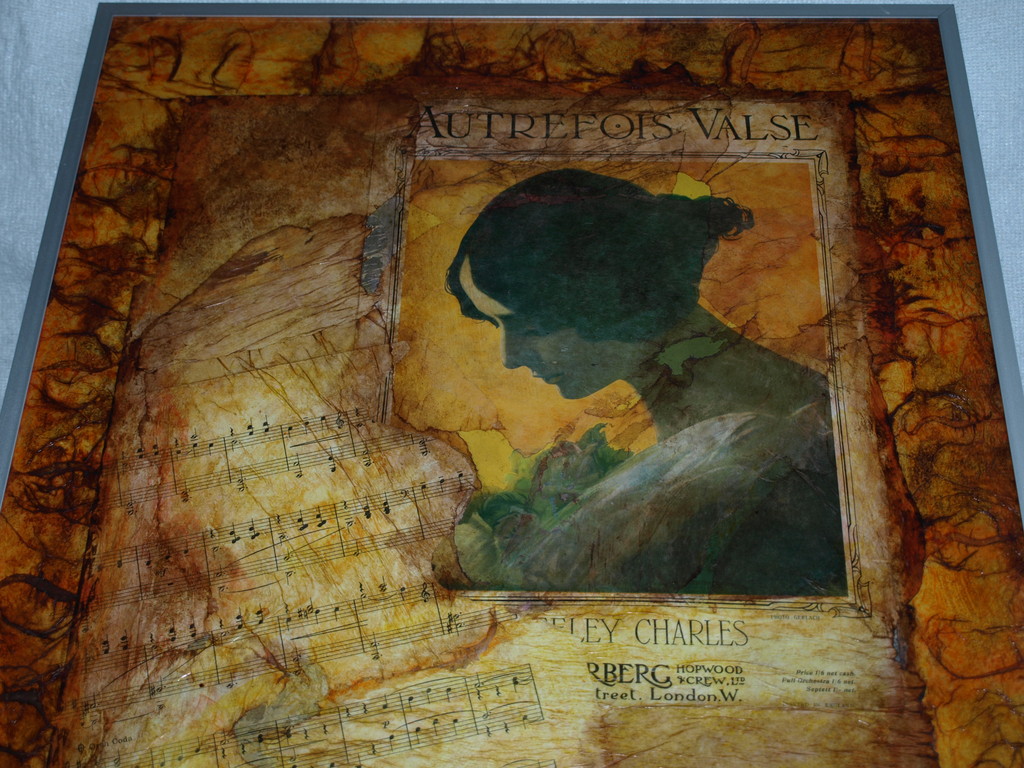 ANINA MARGIONO  – Collage – Autrefois valse – Gesigneerd & ingelijst - 1979 kopen? Bied vanaf 1!
