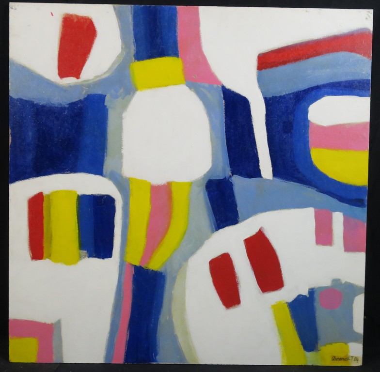 Annemiek Tjepkema: Acryl op board, Abstracte compositie I kopen? Bied vanaf 1!