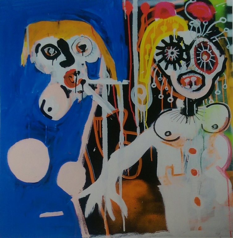 Verlaagd!!!!! Paul Kostabi - Giclee - no 2 words kopen? Bied vanaf 39!