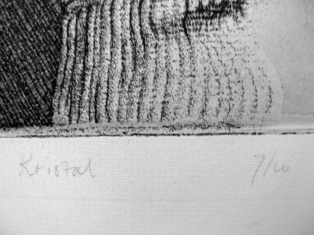 Henk van der Haar, ets: Kristal kopen? Bied vanaf 35!