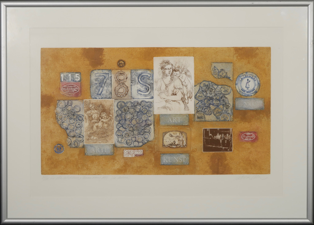 Enric Adsera Riba: Ets, La Lechera - Ingelijst (Groot) verkocht voor € 35!