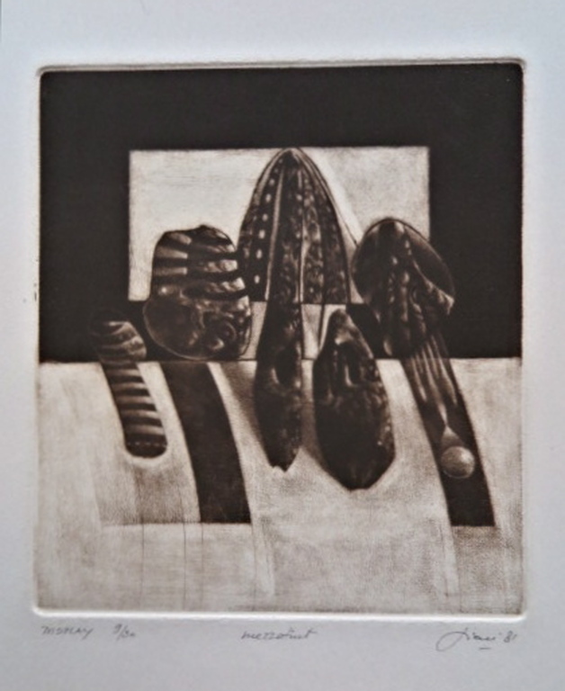 Rob Figee (1937) - “Vogelspin” - 1981 - handgesigneerde koperets in passepartout kopen? Bied vanaf 1!