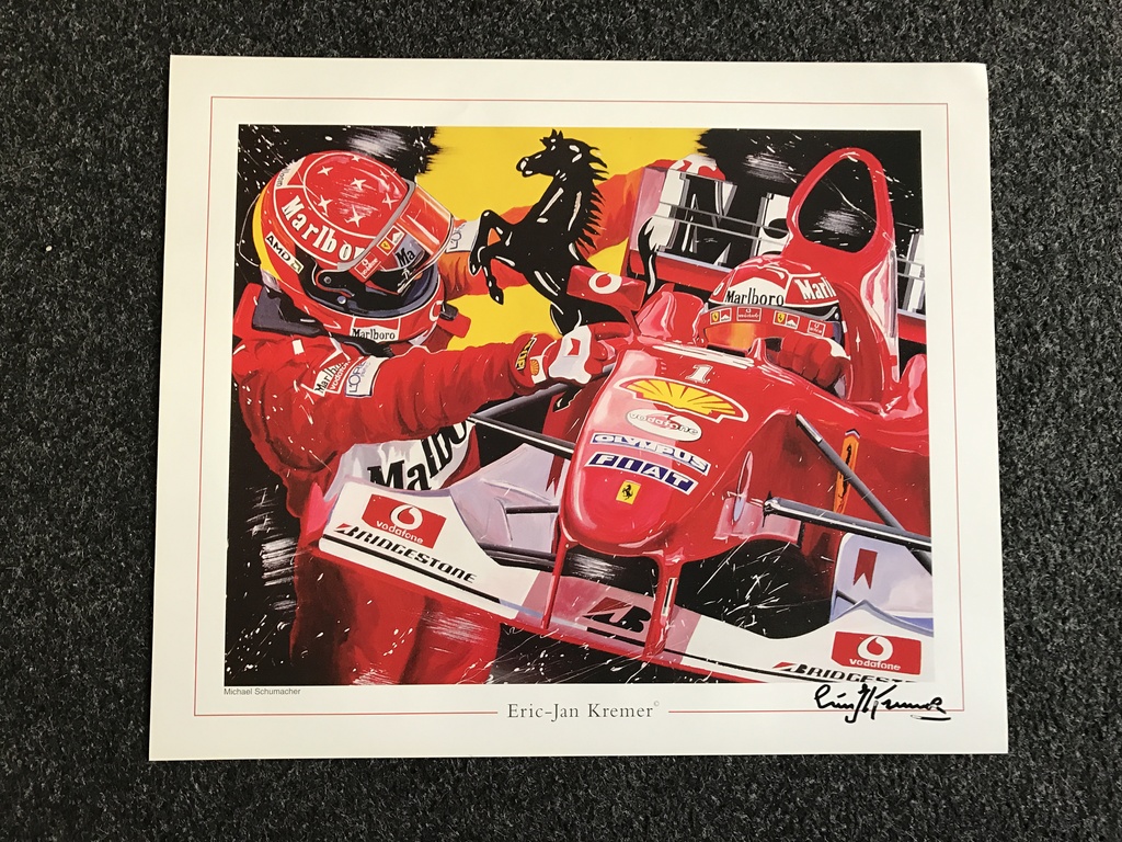 2 x Eric Jan Kremer 2 gesigneerde litho s / art print Ferrari Schumacher kopen? Bied vanaf 1!