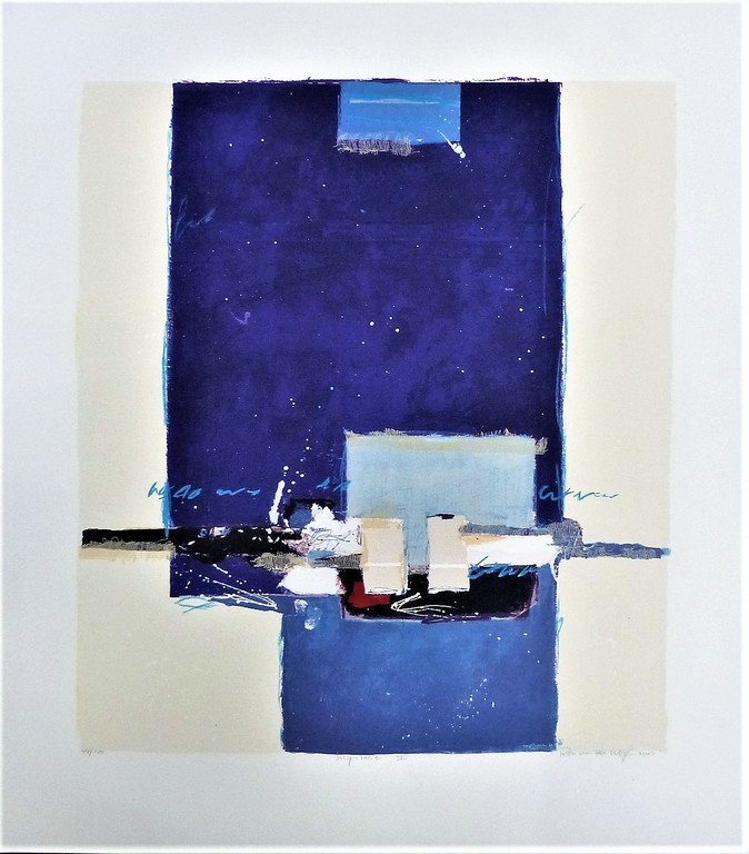 Ron v/d Werf,Zeefdruk op papier met zwelinkt, Mysterie1,Handgesigneerd verkocht voor € 50!