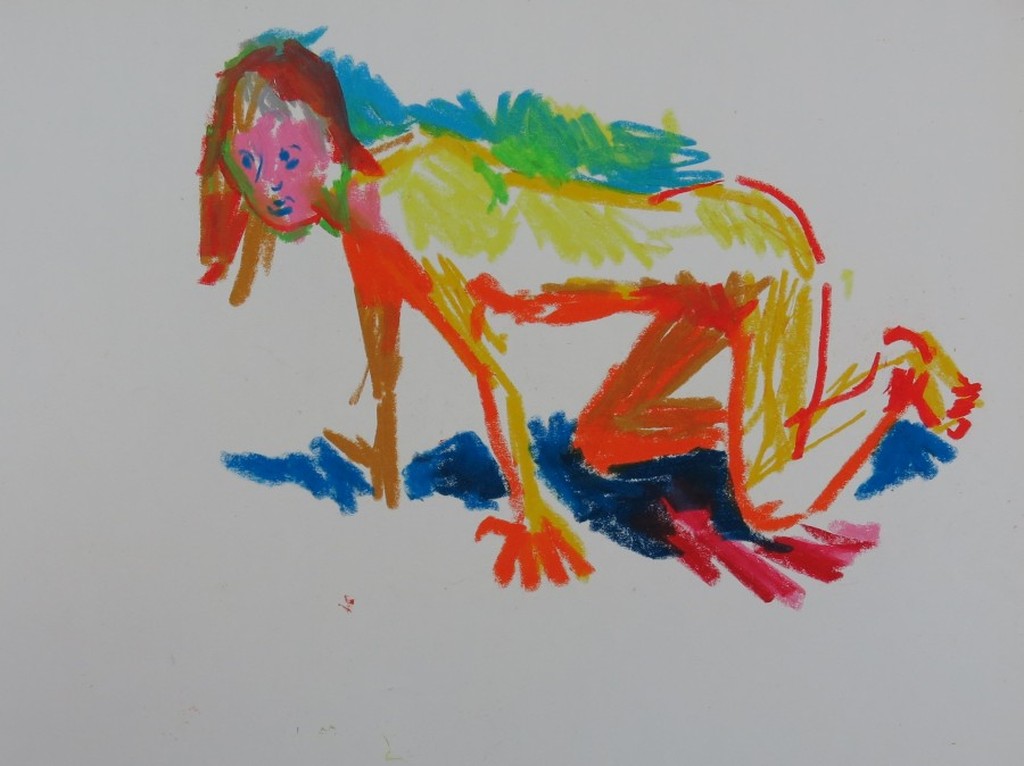 Juul Neumann: Twee tekeningen, liggend en zittend naakt  kopen? Bied vanaf 1!