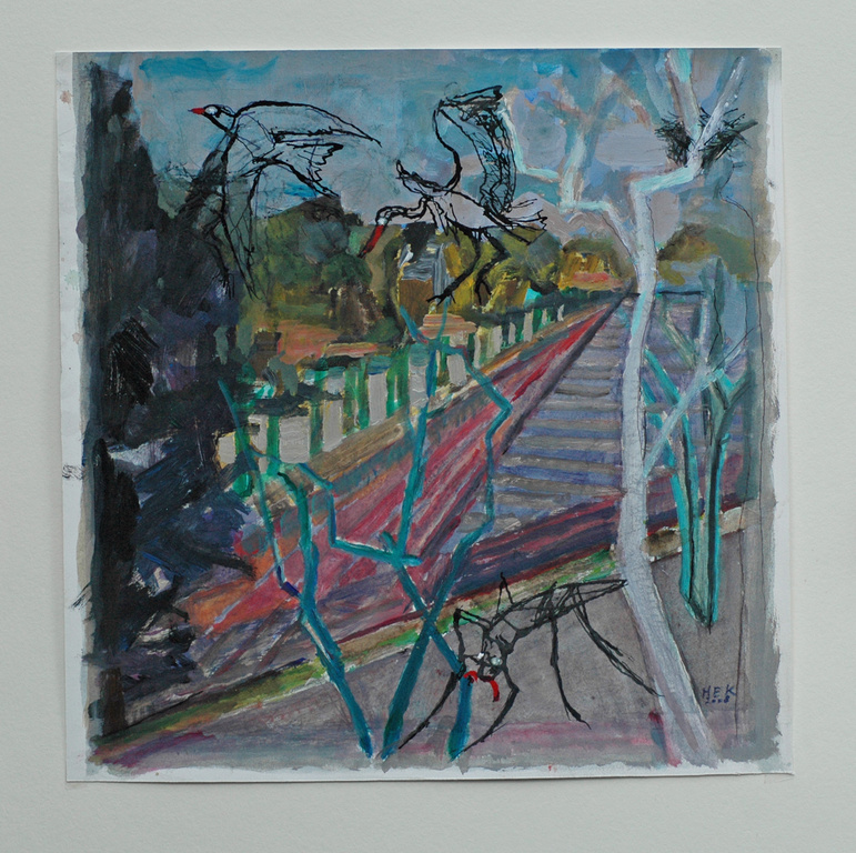 Hans Ebeling Koning, gemengde techniek op papier. kopen? Bied vanaf 50!