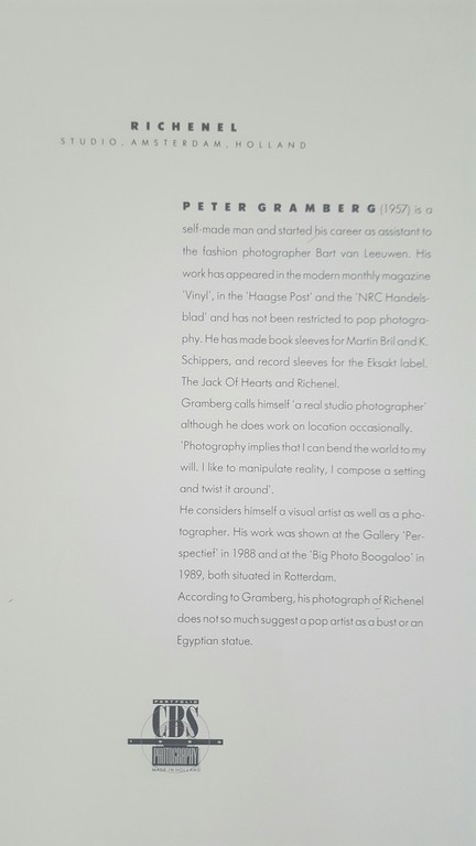 Peter Gramberg: gesigneerde fotoprint, Richenel kopen? Bied vanaf 50!