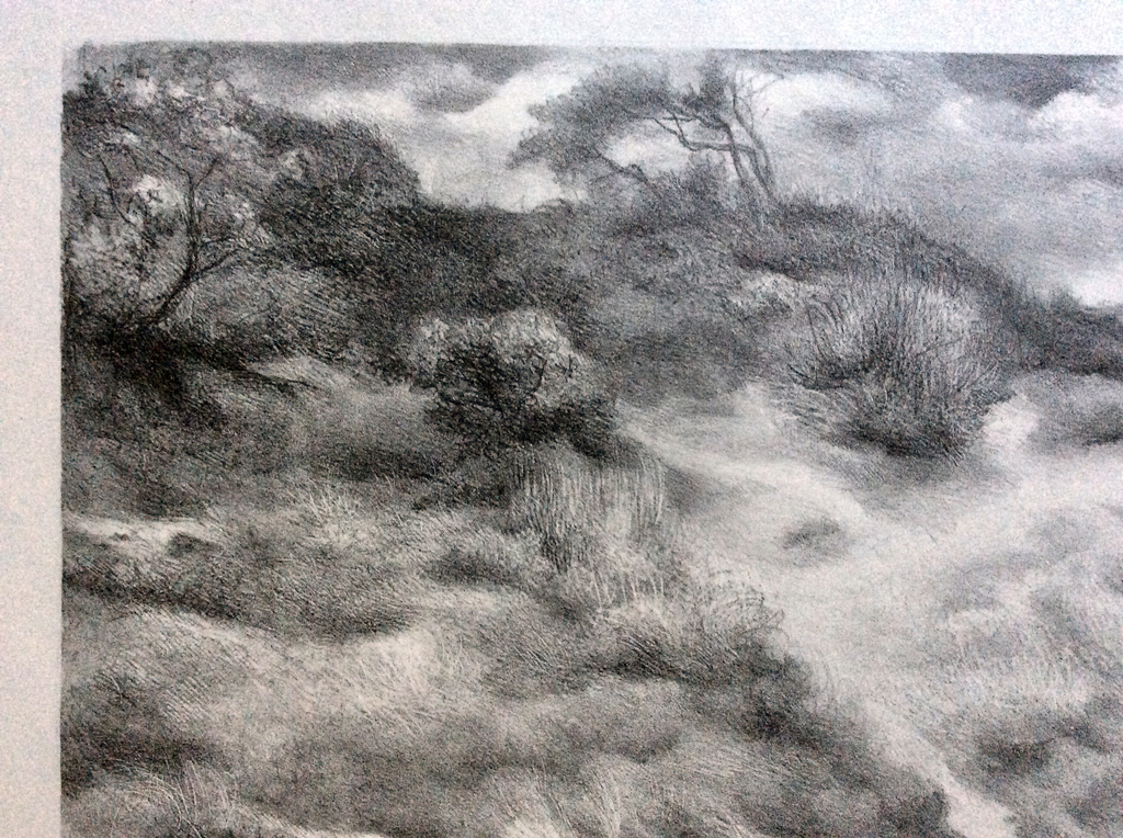 Aart van Dobbenburgh - duinlandschap - lithografie, 1956 verkocht voor € 95!