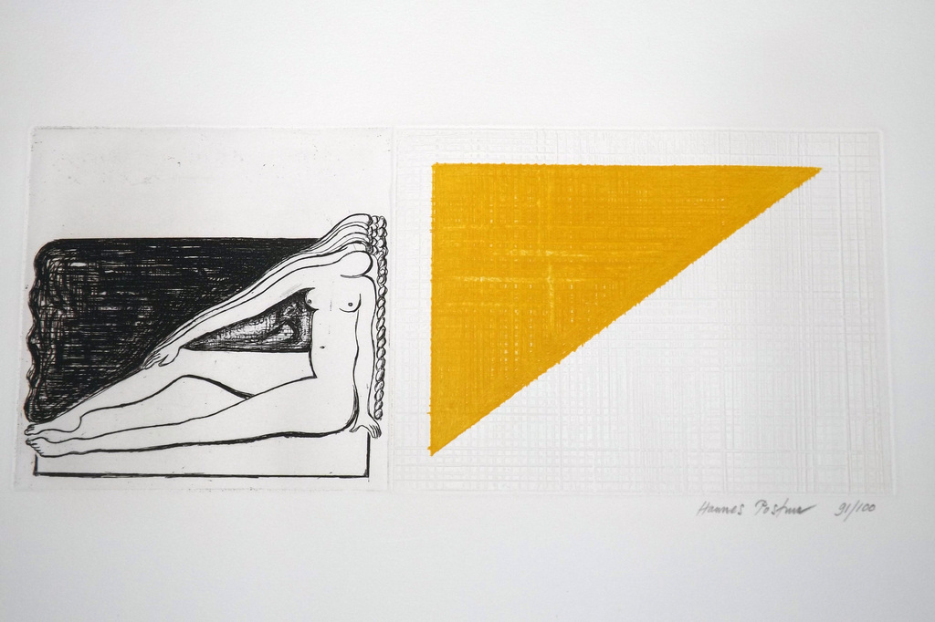 Hannes Postma - Ets- blinddruk - Z.T. kopen? Bied vanaf 90!