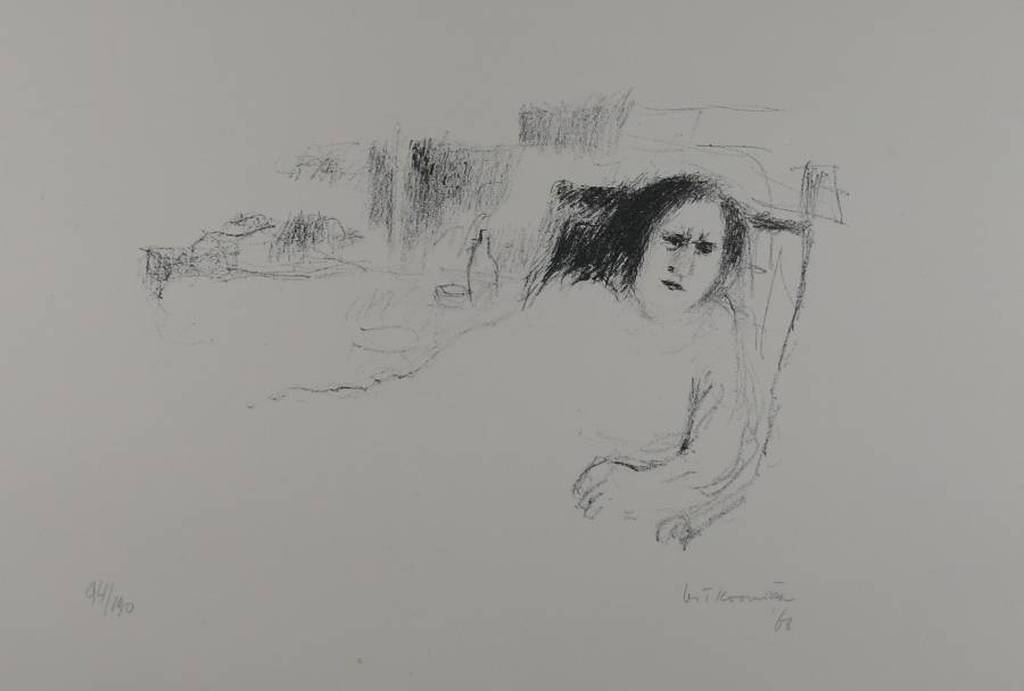 Metten Koornstra: Litho, Vrouw in stoel kopen? Bied vanaf 50!