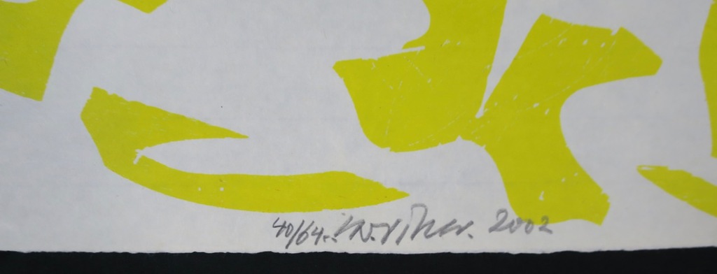 Carel Visser: Houtsnede op Japans papier, Z.T. (geel) kopen? Bied vanaf 100!