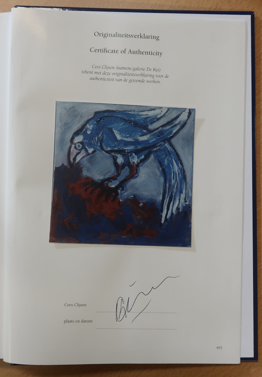 Martin van Wordragen: Olieverf op doek, Roofvogel op bergtop - Ingelijst kopen? Bied vanaf 350!