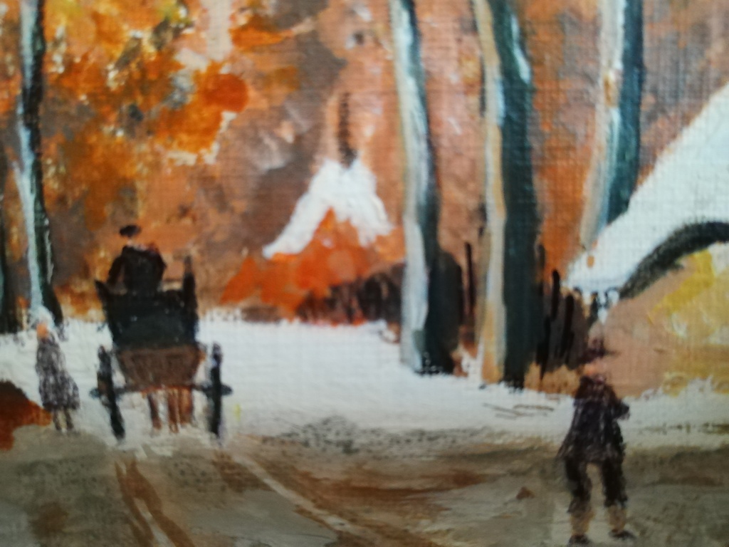 onbekend kunstenaar - olieverf op paneel - winter landschap kopen? Bied vanaf 1!